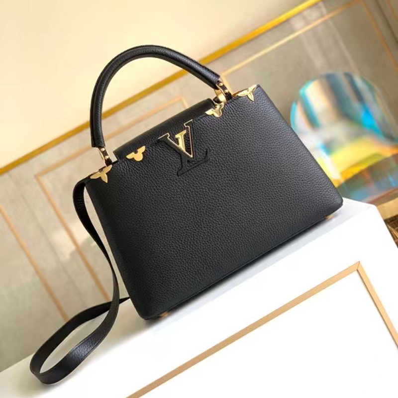 Louis Vuitton CAPUCINES MM  Handbag M54663 Black